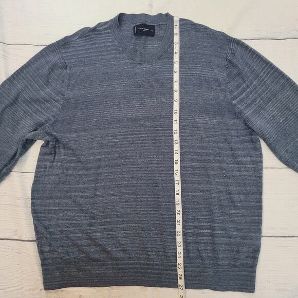 Lucky Brand Size XL Men’s Blue Micro-Stripe Crewneck Pullover Sweater Casual - Picture 3 of 7